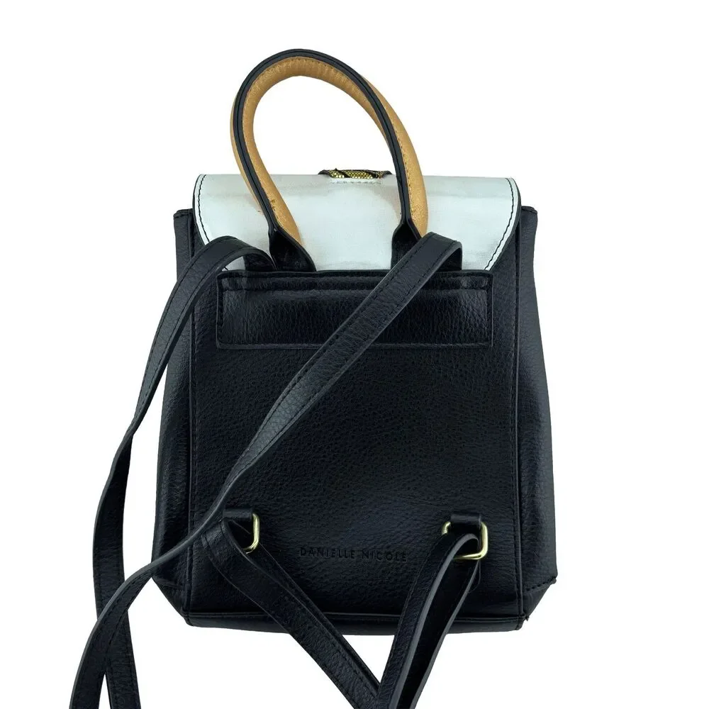 Danielle Nicole Harry Potter Hufflepuff Uniform Mini Backpack Purse Black Gold - Picture 2 of 6